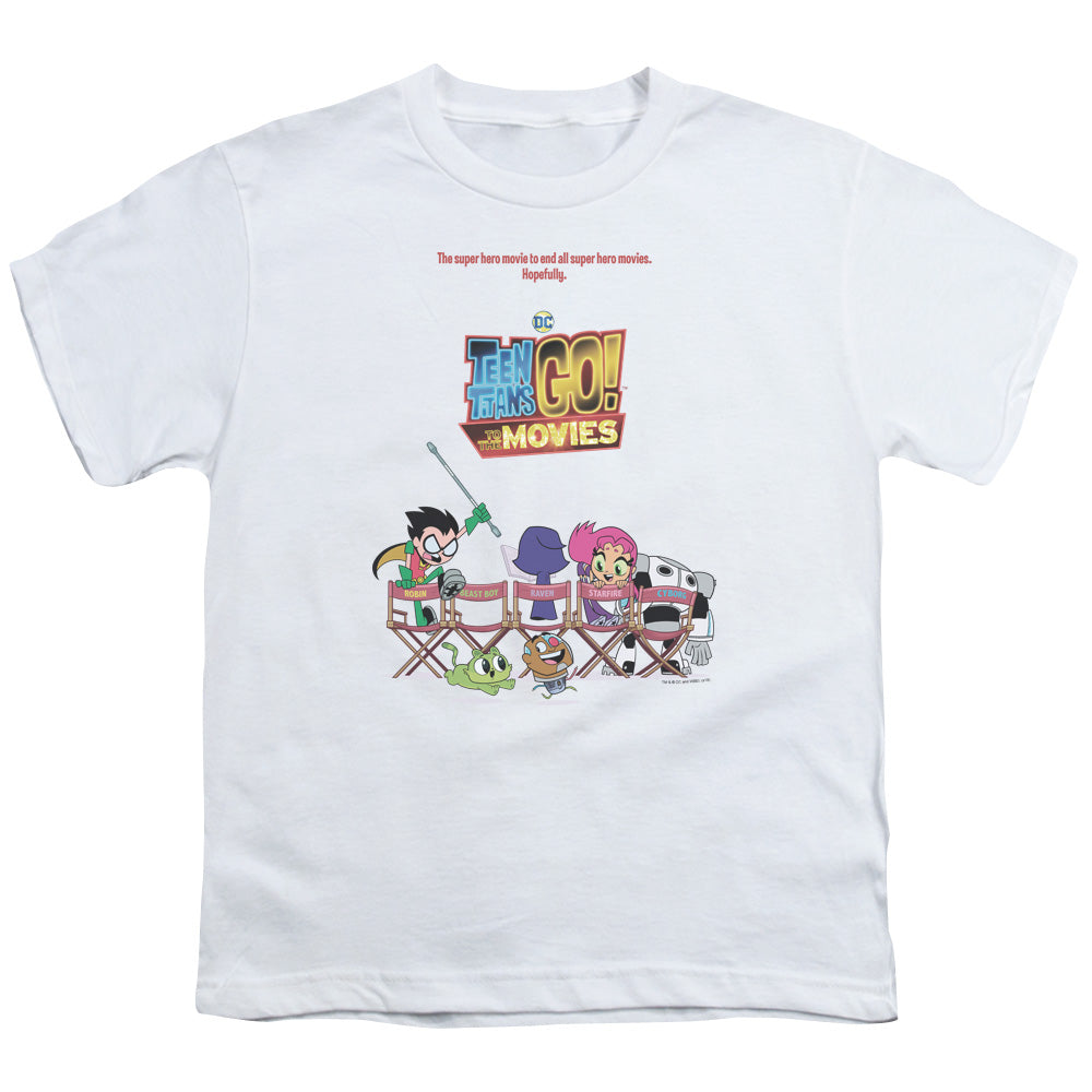 Teen Titans Go To The Movies Poster Kids Youth T Shirt White