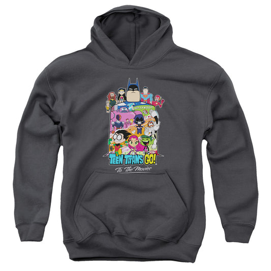 Teen Titans Go To The Movies Hollywood Kids Youth Hoodie Charcoal