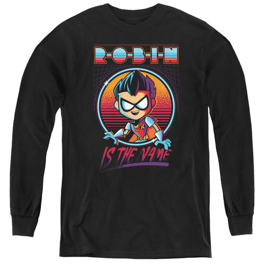 Teen Titans Go To The Movies Robin Long Sleeve Kids Youth T Shirt Black