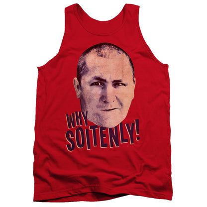 Three Stooges Why Soitenly Mens Tank Top Shirt Red