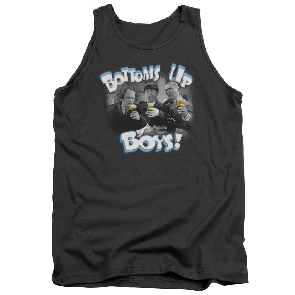 Three Stooges Bottoms Us Mens Tank Top Shirt Charcoal