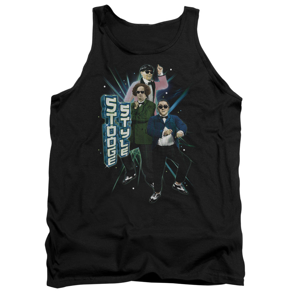 Three Stooges Stooge Style Mens Tank Top Shirt Black