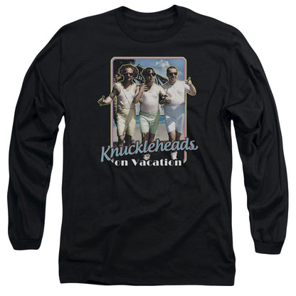 Three Stooges Knucklesheads On Vacation Mens Long Sleeve Shirt Black