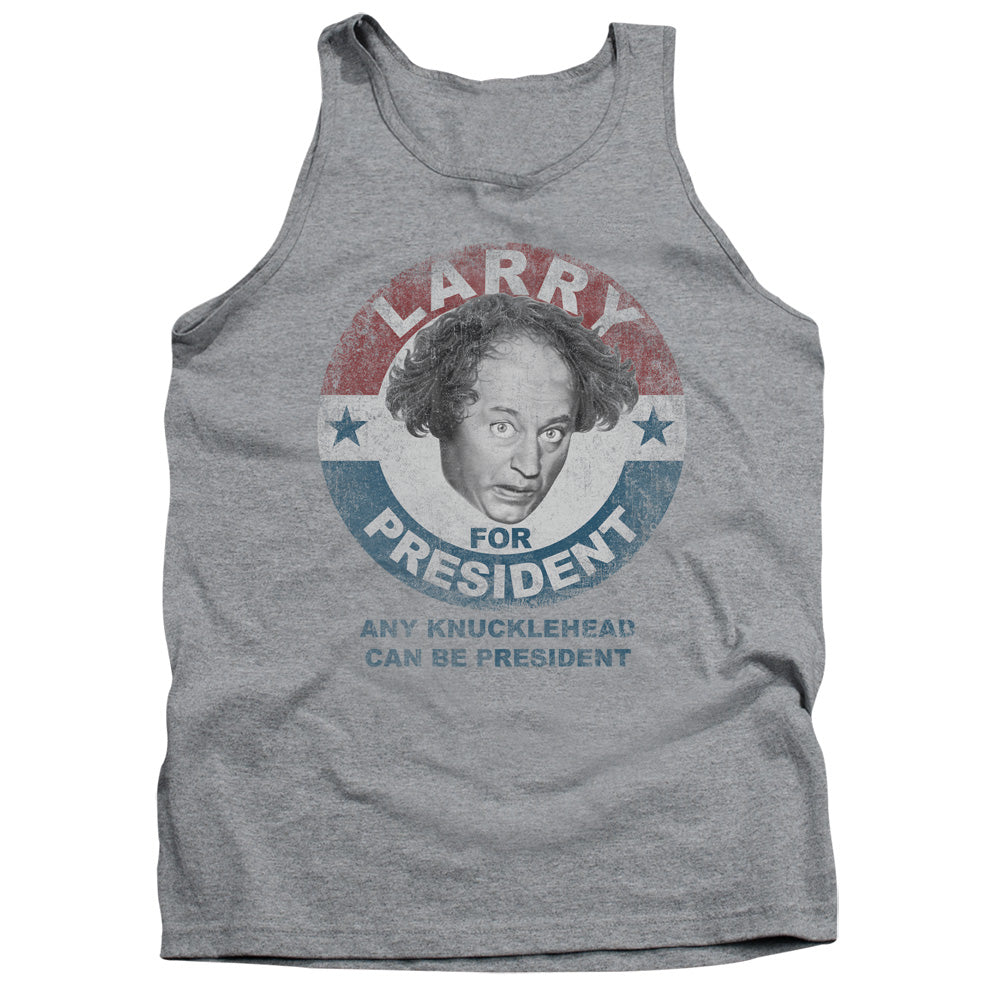 Three Stooges Larry For President Mens Tank Top Shirt Athletic Heather