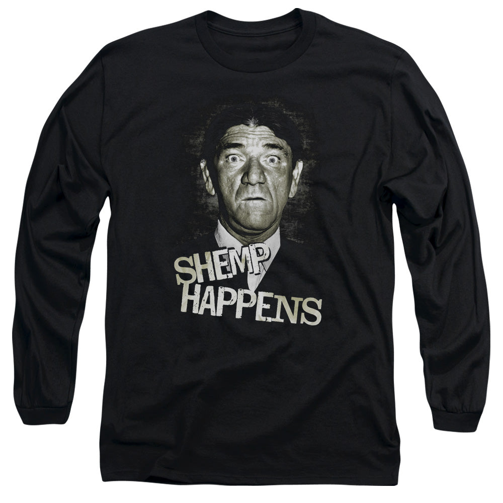 Three Stooges Shemp Happenens Long Sleeve Shirt Black