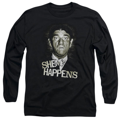 Three Stooges Shemp Happenens Long Sleeve Shirt Black