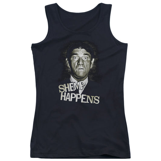 Three Stooges Shemp Happens Womens Tank Top Shirt Black