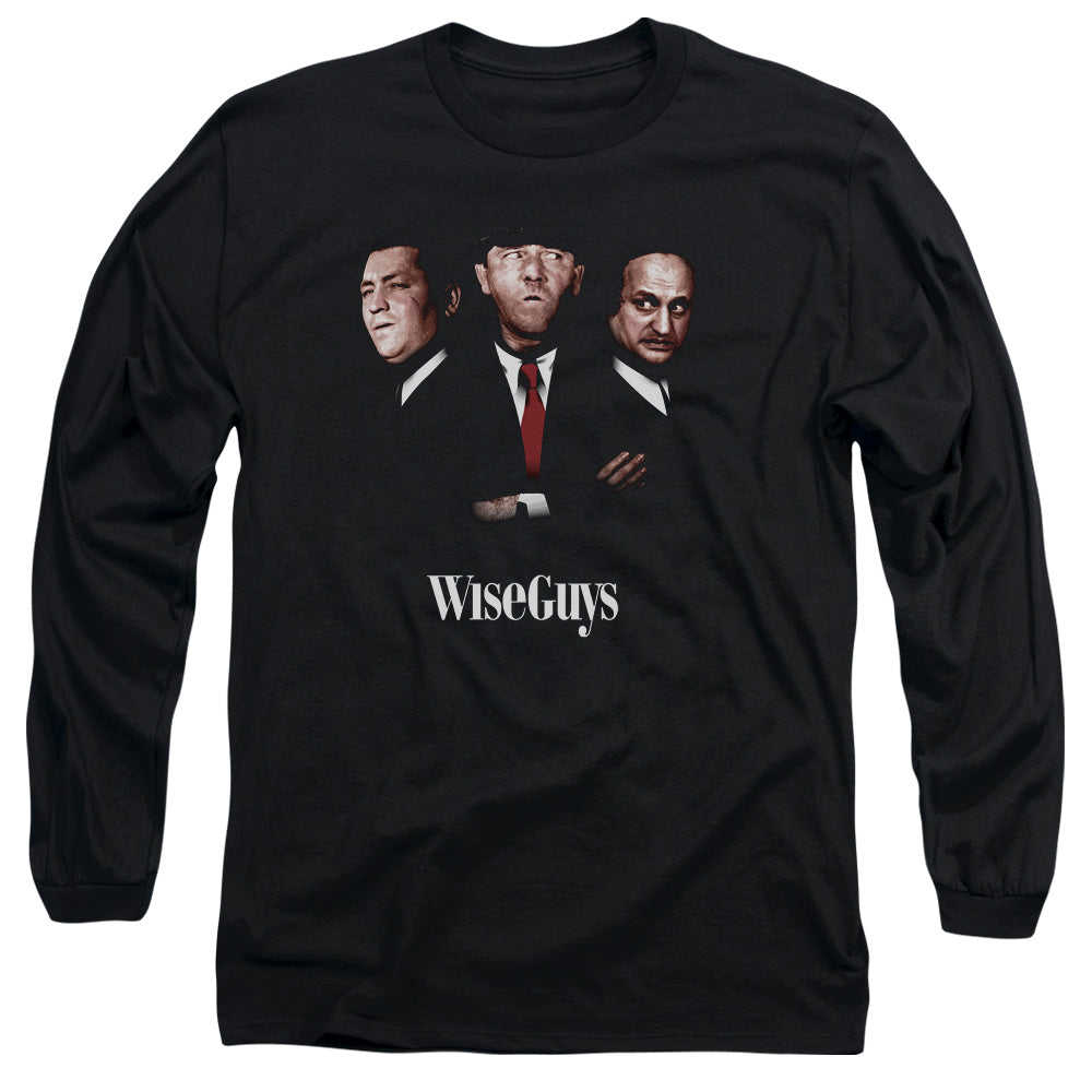 Three Stooges Wiseguys Mens Long Sleeve Shirt Black