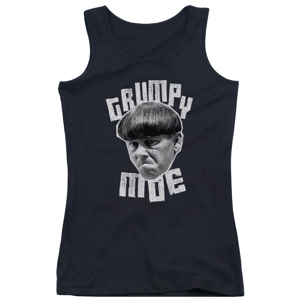 Three Stooges Grumpy Moe Womens Tank Top Shirt Black