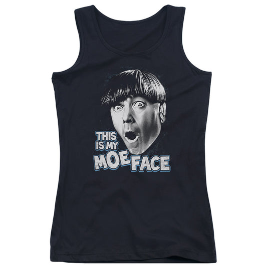 Three Stooges Moe Face Womens Tank Top Shirt Black