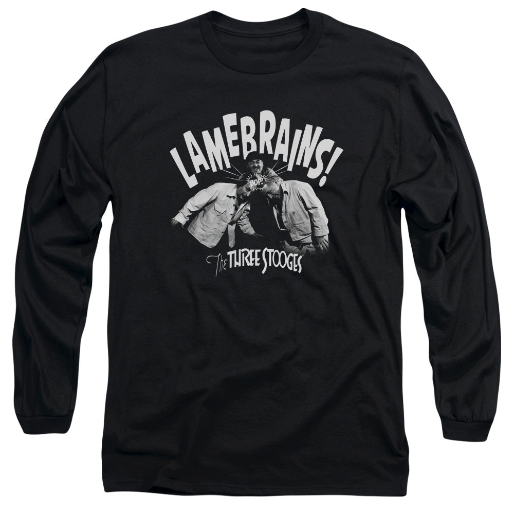 Three Stooges Lamebrainens Long Sleeve Shirt Black