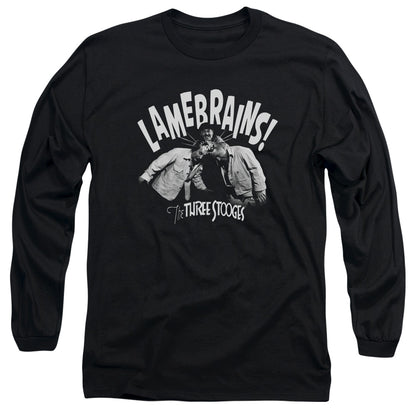 Three Stooges Lamebrainens Long Sleeve Shirt Black