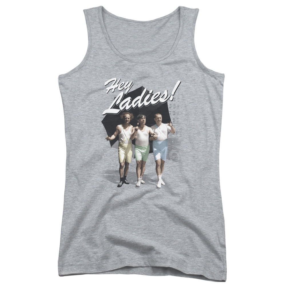 Three Stooges Hey Ladies Womens Tank Top Shirt Athletic Heather