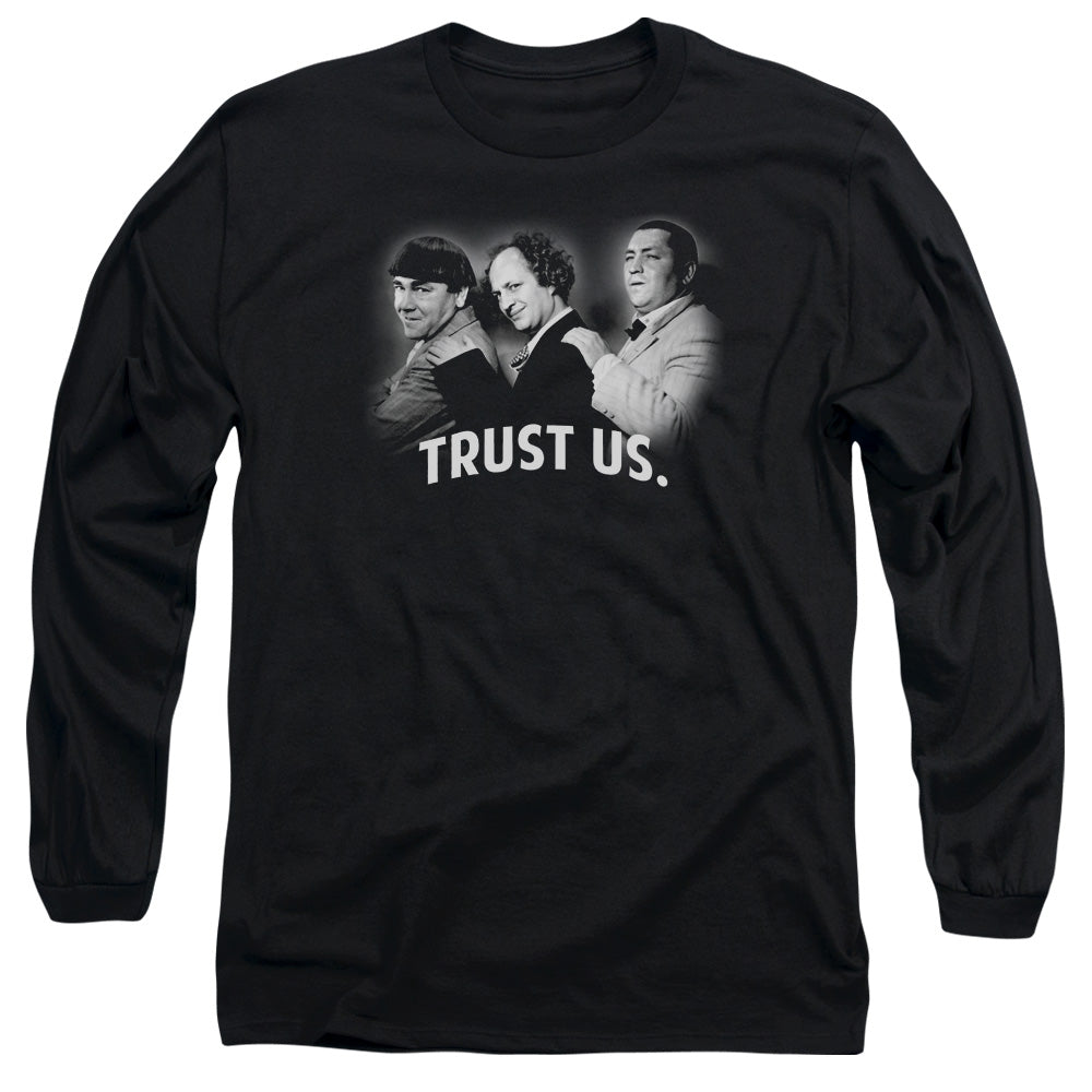 Three Stooges Turst Uens Long Sleeve Shirt Black