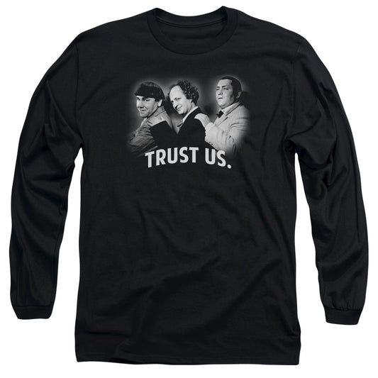 Three Stooges Turst Uens Long Sleeve Shirt Black