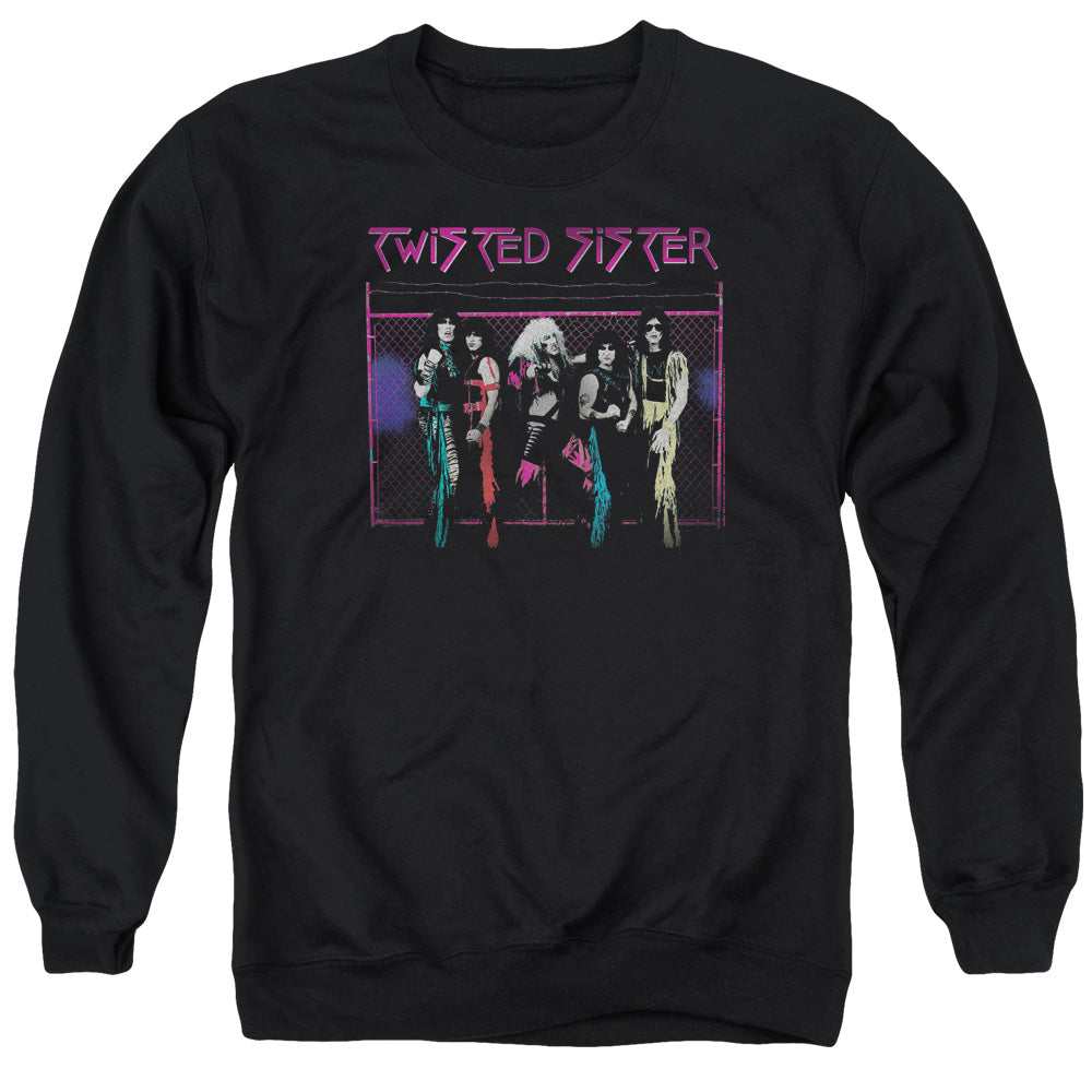 Twisted Sister Neon Gate Mens Crewneck Sweatshirt Black