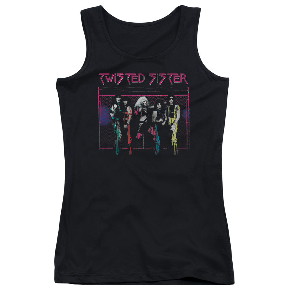 Twisted Sister Neon Gate Womens Tank Top Shirt Black