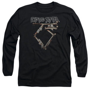 Twisted Sister Bone Logo Mens Long Sleeve Shirt Black