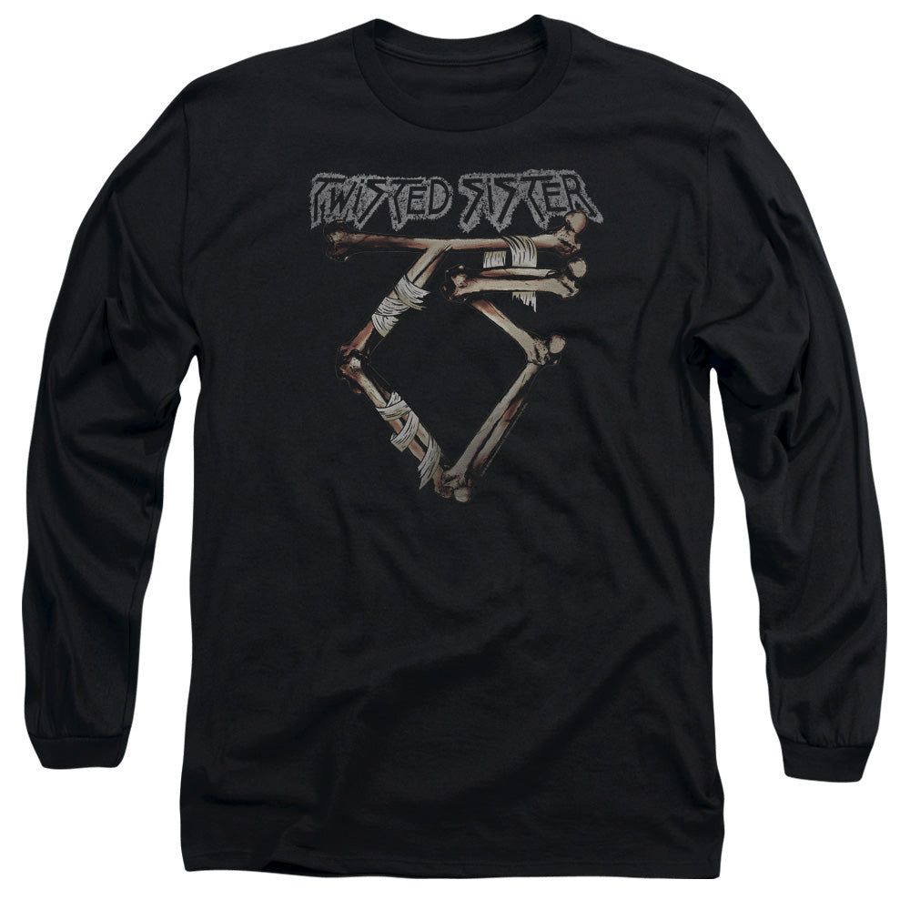 Twisted Sister Bone Logo Mens Long Sleeve Shirt Black