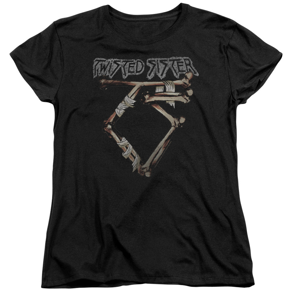 Twisted Sister Bone Logo Womens T Shirt Black