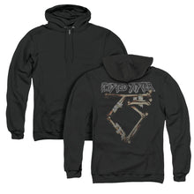 Load image into Gallery viewer, Twisted Sister Bone Logo Back Print Zipper Mens Hoodie Black