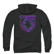 Load image into Gallery viewer, Twisted Sister Symbol Back Print Zipper Mens Hoodie Black