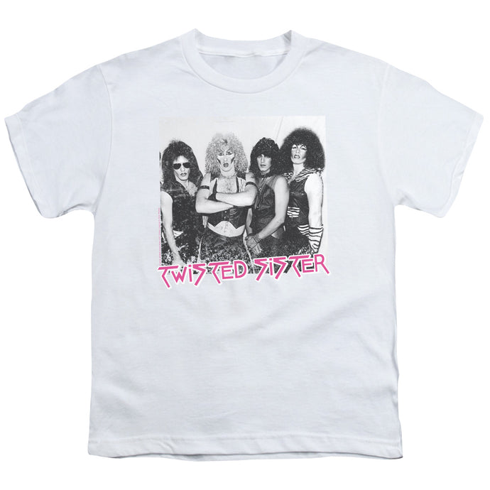 Twisted Sister The Group Kids Youth T Shirt White