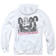 Load image into Gallery viewer, Twisted Sister The Group Back Print Zipper Mens Hoodie White