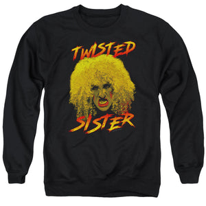 Twisted Sister Twisted Scream Mens Crewneck Sweatshirt Black