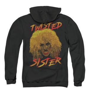 Twisted Sister Twisted Scream Back Print Zipper Mens Hoodie Black