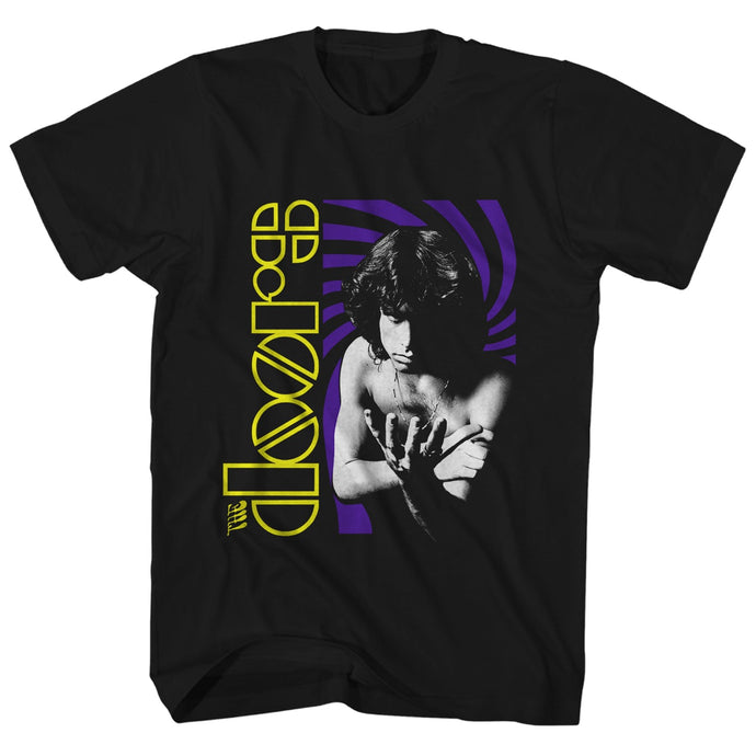 The Doors Jim Morrison Purple Spiral Mens T Shirt Black