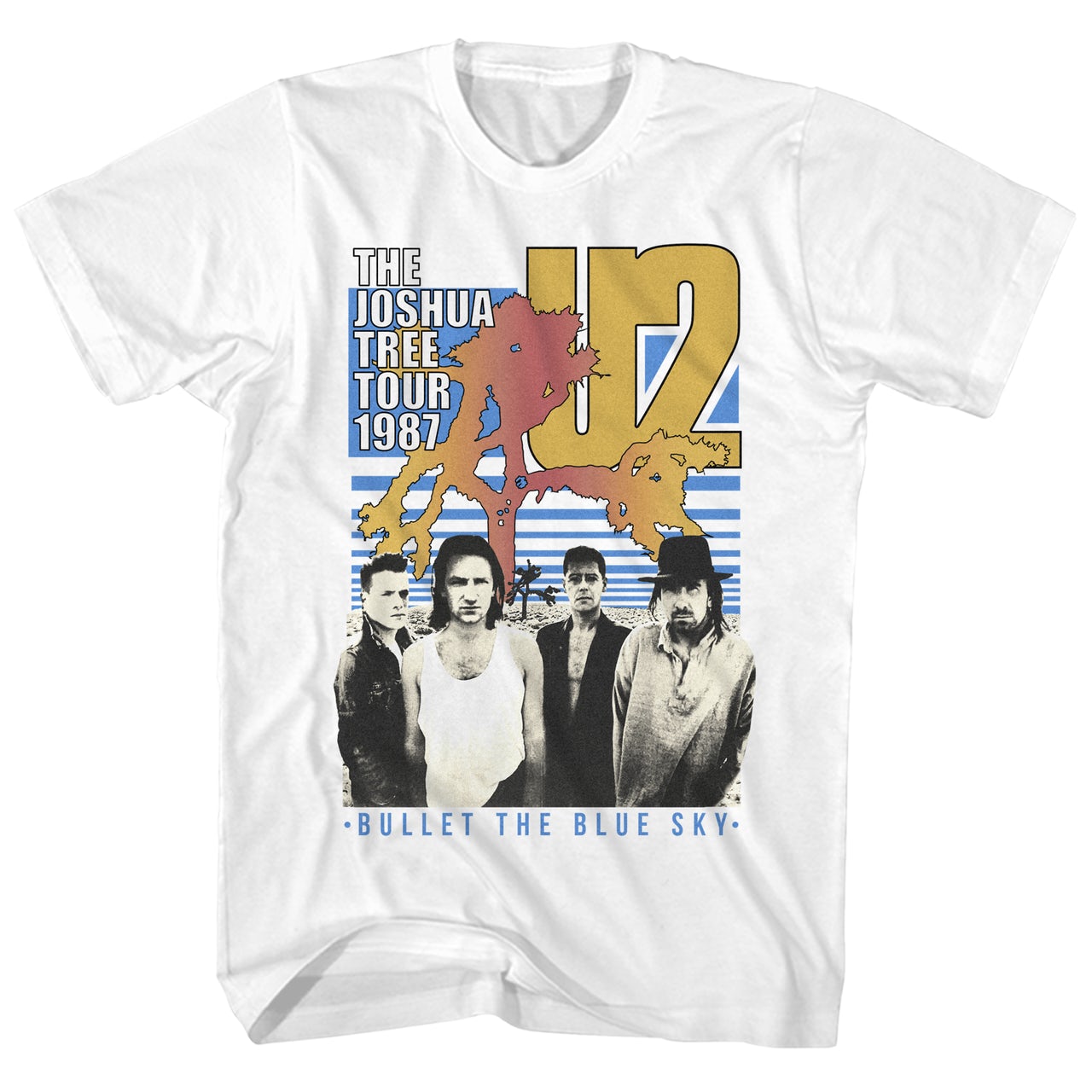 U2 Bullet the Blue Sky Mens T Shirt White