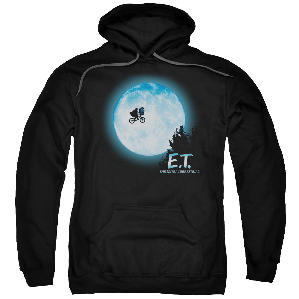 ET the Extra Terrestrial Moon Scene Mens Hoodie Black