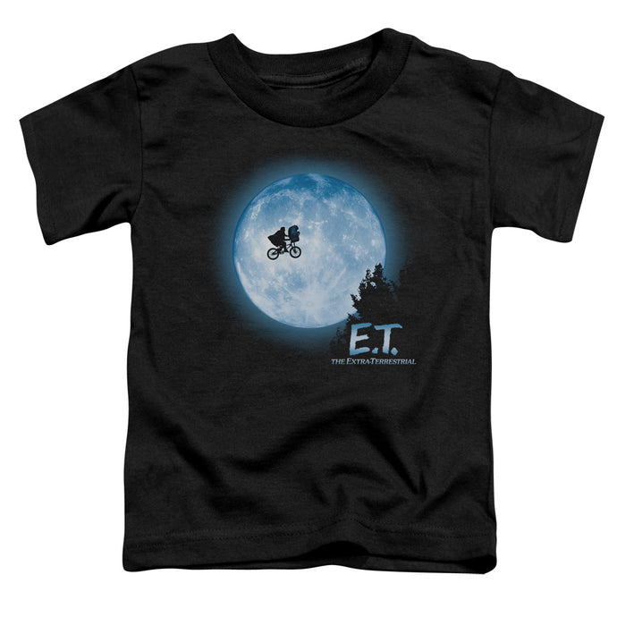 ET the Extra Terrestrial Moon Scene Toddler Kids Youth T Shirt Black