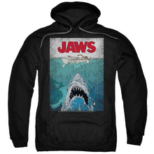 Load image into Gallery viewer, Jaws Lined Poster Mens Hoodie Black
