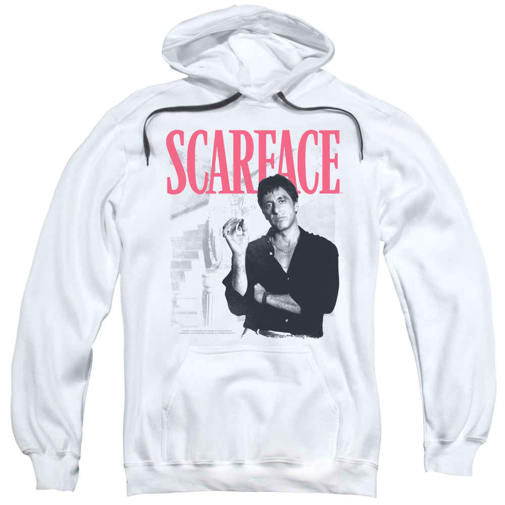 Scarface Stairway Mens Hoodie White