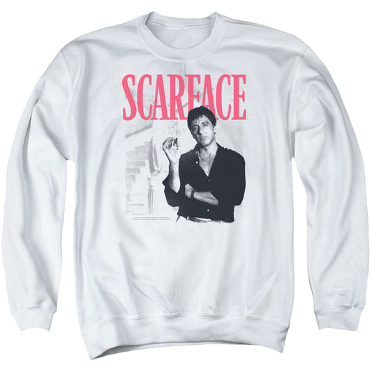 Scarface Stairway Mens Crewneck Sweatshirt White
