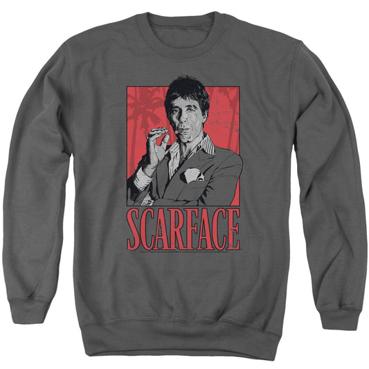 Scarface Tony Mens Crewneck Sweatshirt Charcoal