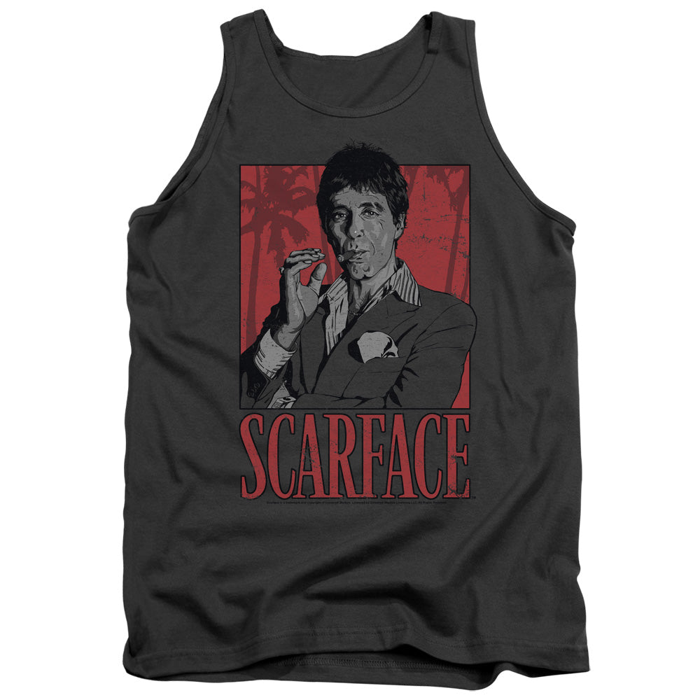 Scarface Tony Mens Tank Top Shirt Charcoal