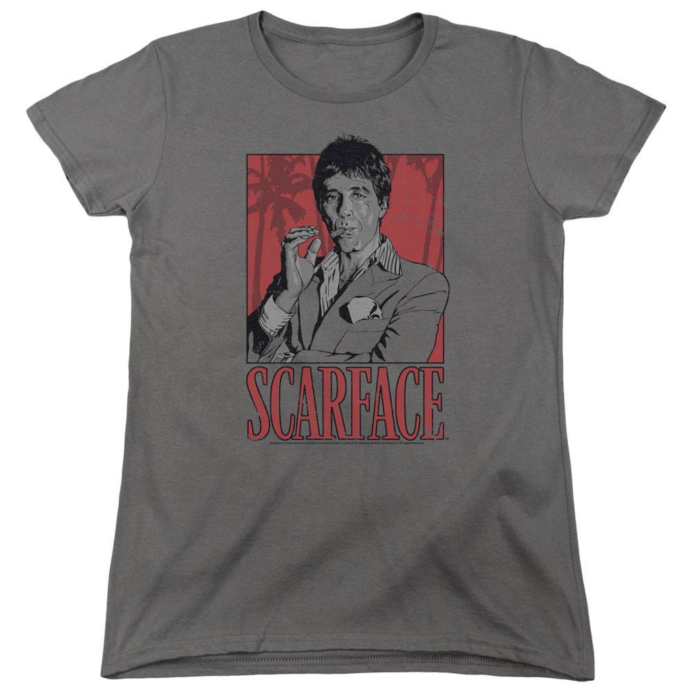 Scarface Tony Womens T Shirt Charcoal