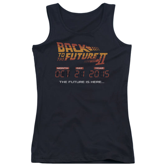 Back To The Future II Future Is Here Womens Tank Top Shirt Black