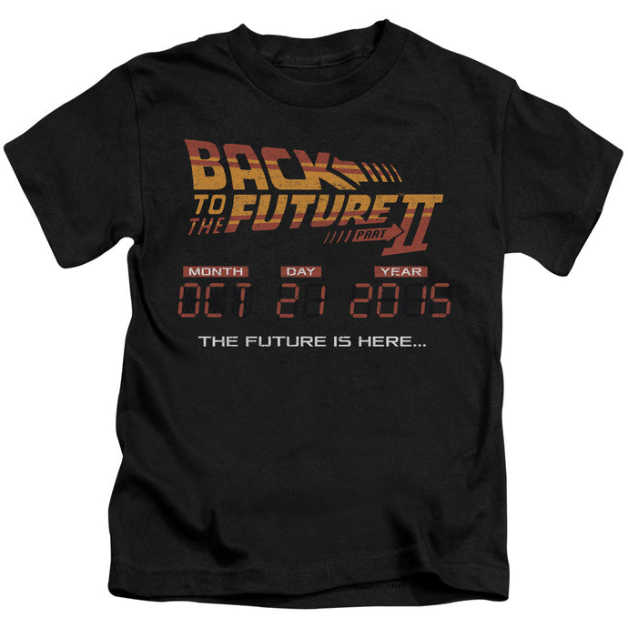 Back To The Future II Future Is Here Juvenile Kids Youth T Shirt Black