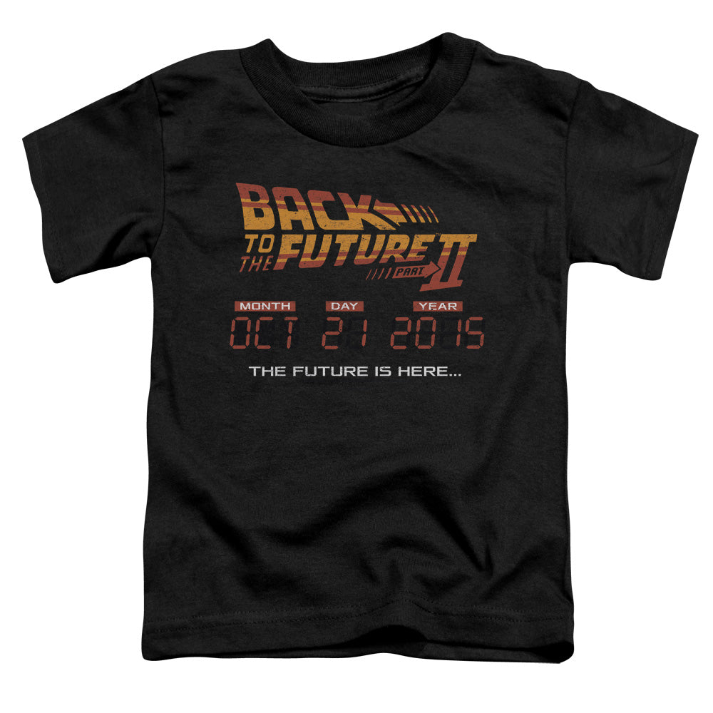 Back To The Future II Future Is Here Toddler Kids Youth T Shirt Black