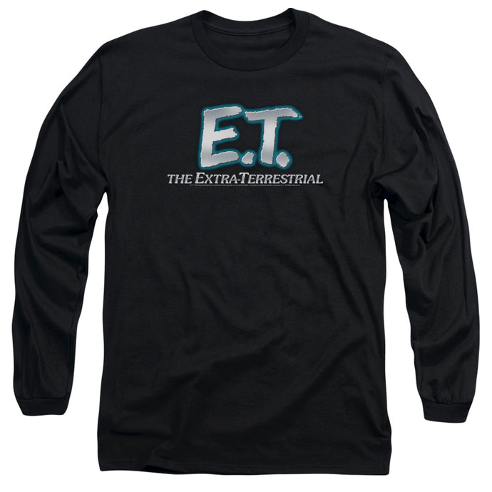 ET the Extra Terrestrial Logo Mens Long Sleeve Shirt Black