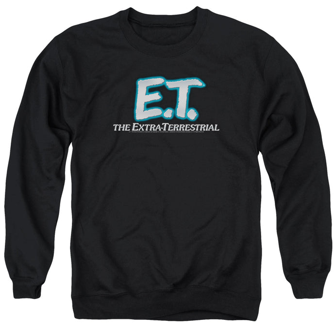 ET the Extra Terrestrial Logo Mens Crewneck Sweatshirt Black