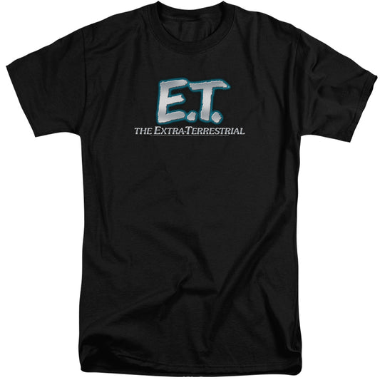 ET the Extra Terrestrial Logo Mens Tall T Shirt Black
