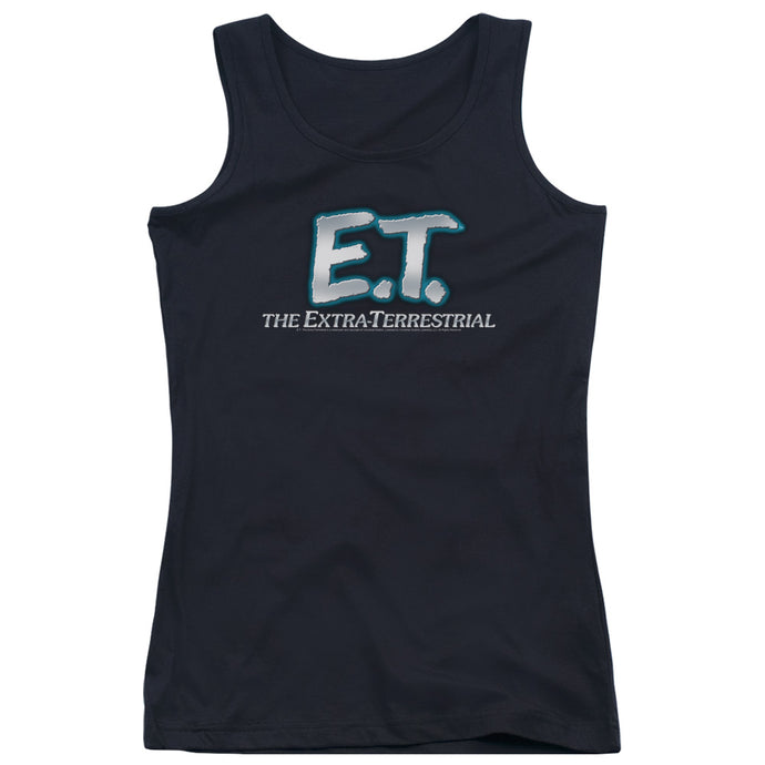 ET the Extra Terrestrial Logo Womens Tank Top Shirt Black