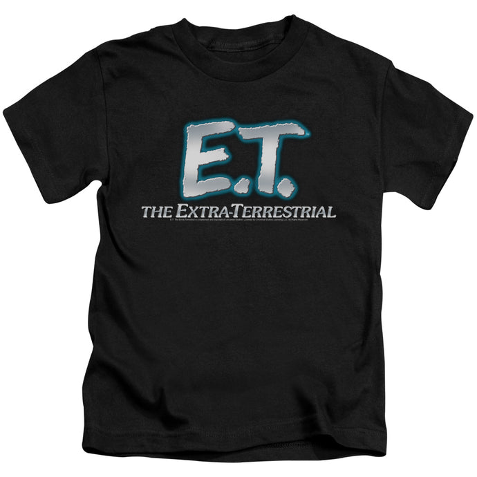 ET the Extra Terrestrial Logo Juvenile Kids Youth T Shirt Black