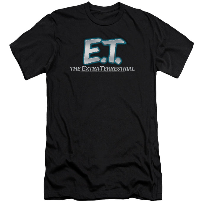 ET the Extra Terrestrial Logo Premium Bella Canvas Slim Fit Mens T Shirt Black