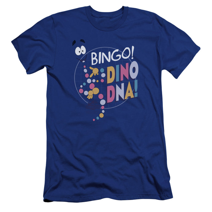 Jurassic Park Bingo Dino DNA Premium Bella Canvas Slim Fit Mens T Shirt Royal Blue